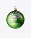 Matte Metallic Christmas Ball Mockup - Front View