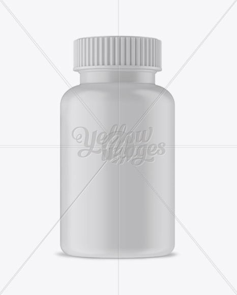 Matte Pill Bottle Mockup - Front View