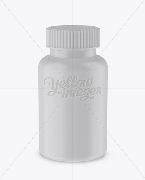 Matte Pill Bottle Mockup (High-Angle Shot)