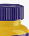 Glossy Pill Bottle Mockup (High-Angle Shot)