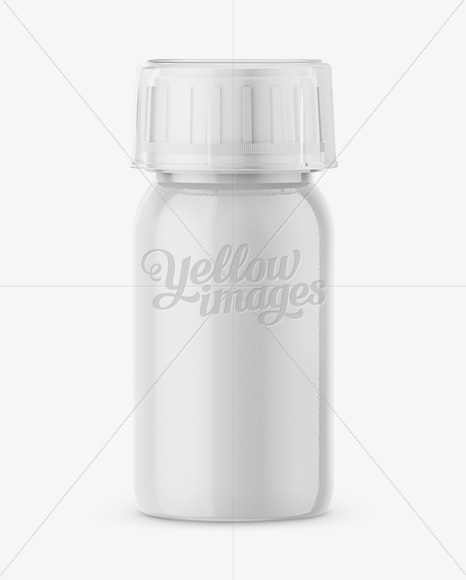 Plastic Bottle w/ Transparent Cap Mockup - Front View