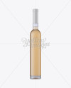 Frosted Glass Botttle with White Wine Mockup - Front View - Free