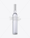 Clear Glass Vodka Bottle Mockup - Front View