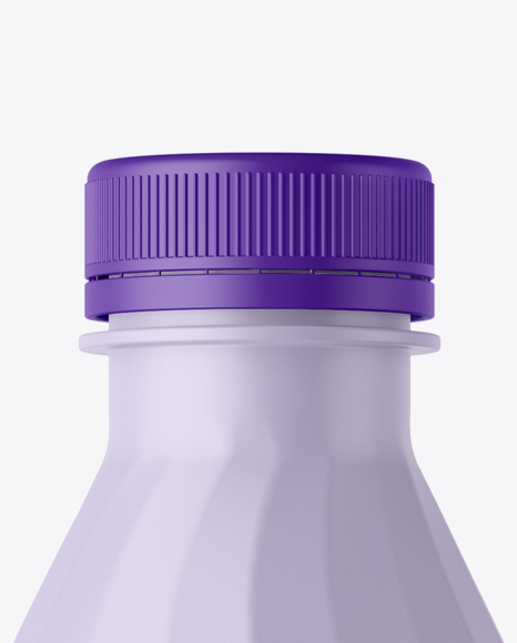 Matte Plastic Bottle Mockup - Front View