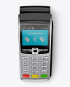 Payment Terminal w/ Label Mockup - Top View