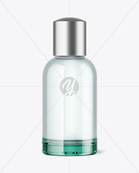 Blue Glass Bottle Mockup