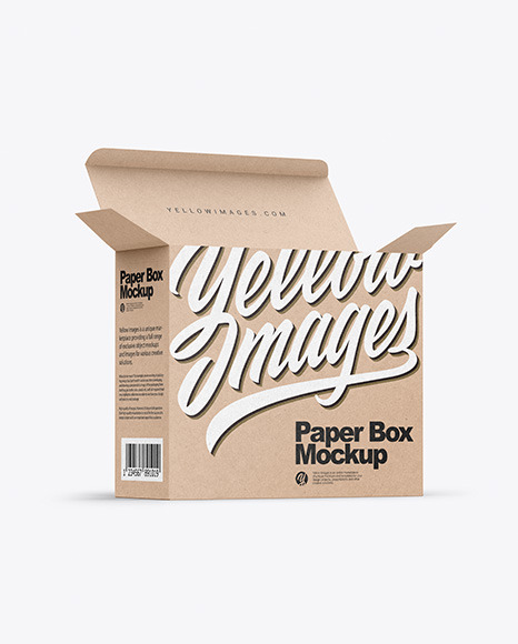 Opened Kraft Box Mockup