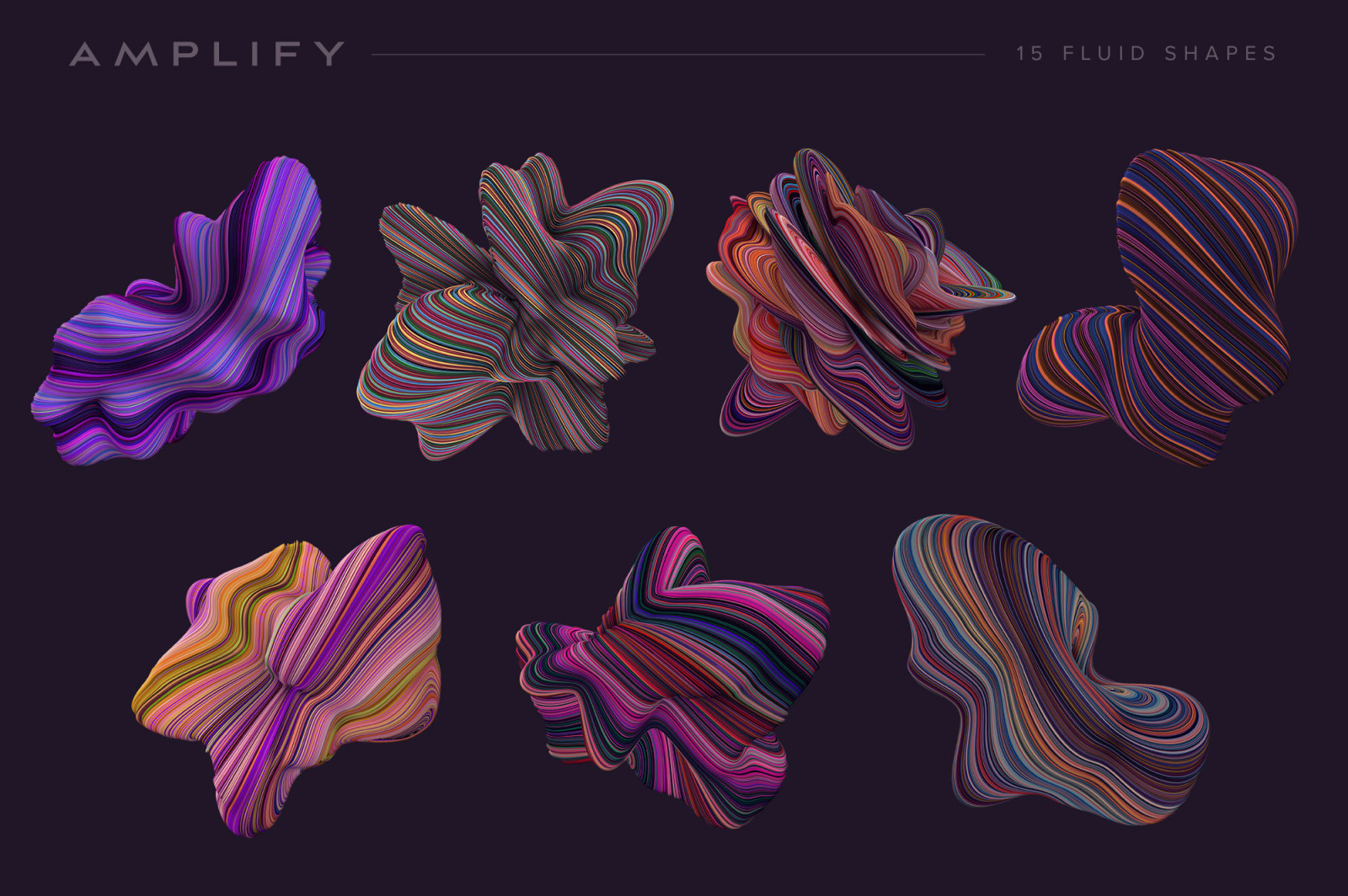 Amplify: 15 Fluid 3D Shapes Amplify: 15 Fluid 3D Shapes