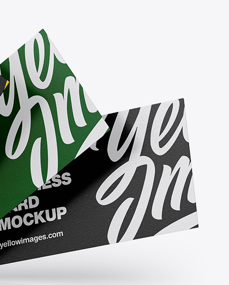 Textured Business Cards Mockup