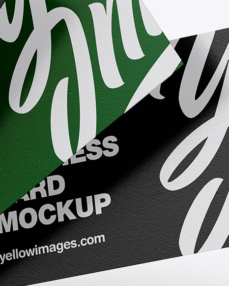 Textured Business Cards Mockup