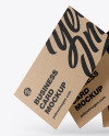 Kraft Business Cards Mockup