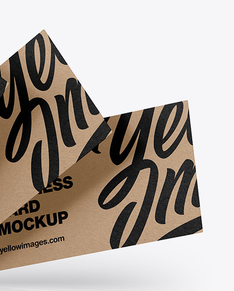 Kraft Business Cards Mockup