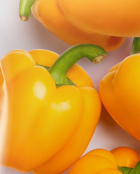 Plastic Bag With Yellow Sweet Peppers Mockup