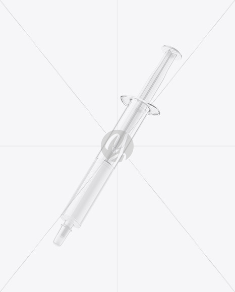 Syringe with Solid Filling and Transparent Plunger Mockup