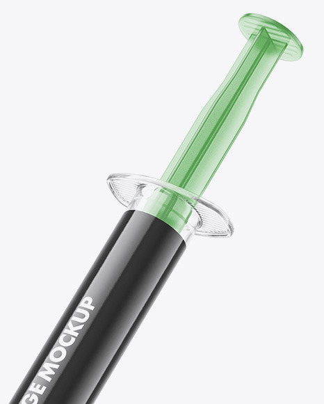 Syringe with Solid Filling and Transparent Plunger Mockup