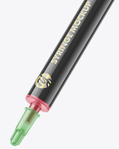 Syringe with Solid Filling and Transparent Plunger Mockup