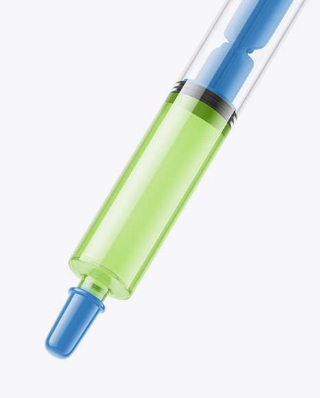 Syringe with Transparent Filling Mockup