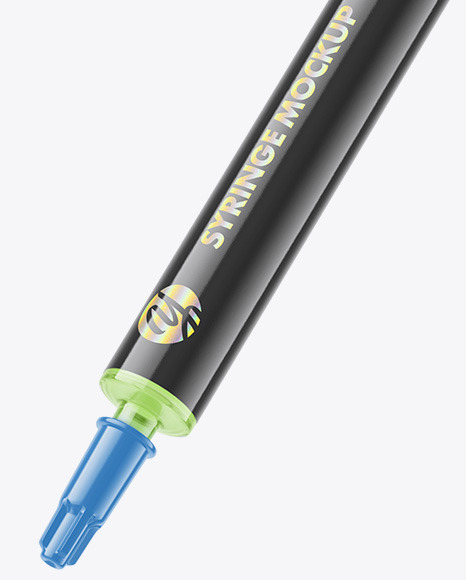 Syringe with Transparent Filling Mockup