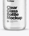 100ml Clear Glass Bottle in Shrink Sleeve Mockup