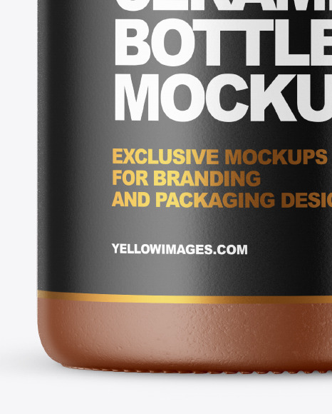 Textured Ceramic Bottle with Wax Mockup