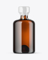 Amber Glass Bottle with Wax Mockup