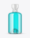 Clear Glass Bottle with Wax Mockup