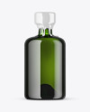 Green Glass Bottle with Wax Mockup