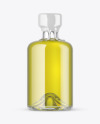 Clear Glass Oil Bottle with Wax Mockup