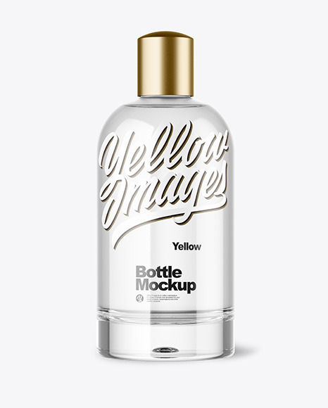 Clear Glass Bottle Mockup