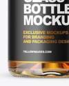 Clear Glass Whiskey Bottle with Wax Mockup