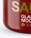 Glass Pesto Sauce Jar in Shrink Sleeve Mockup