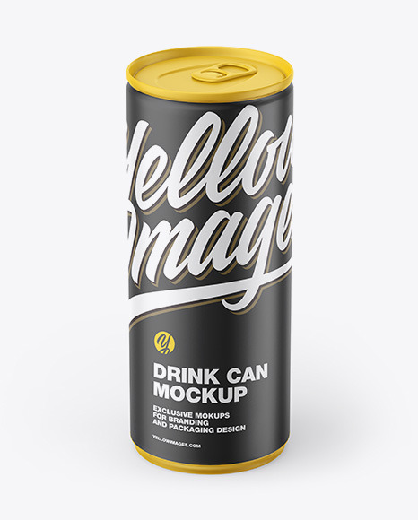 Matte Drink Can Mockup