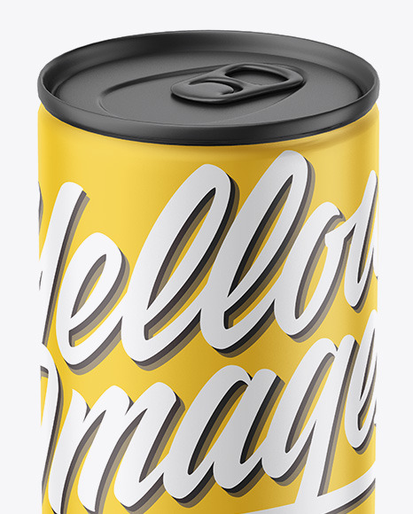 Matte Drink Can Mockup