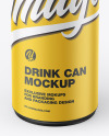 Matte Drink Can Mockup