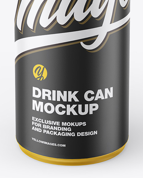 Matte Drink Can Mockup