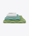 Three Waffle Towels Mockup