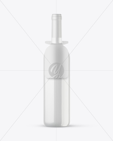 Glossy Ceramic Wine Bottle Mockup