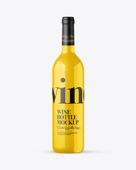 Glossy Ceramic Wine Bottle Mockup Glossy Ceramic Wine Bottle Mockup