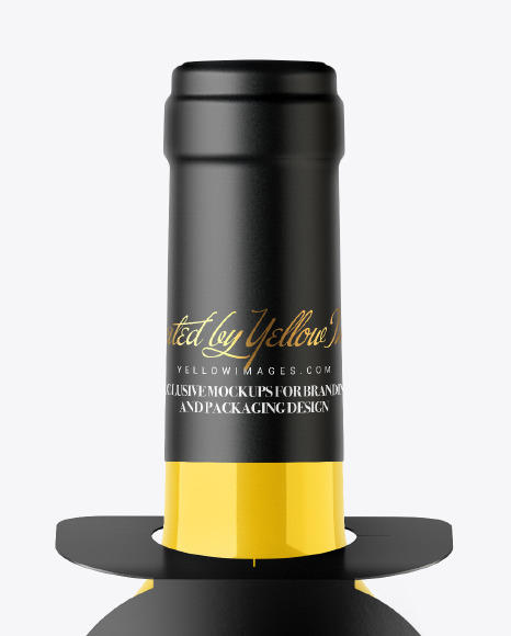 Glossy Ceramic Wine Bottle Mockup