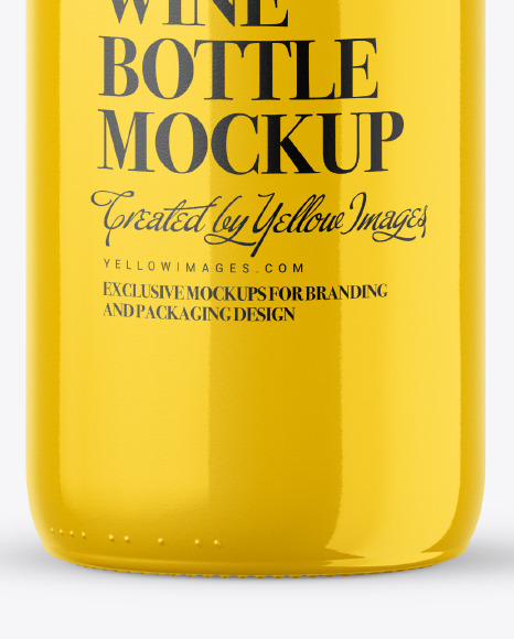Glossy Ceramic Wine Bottle Mockup Glossy Ceramic Wine Bottle Mockup