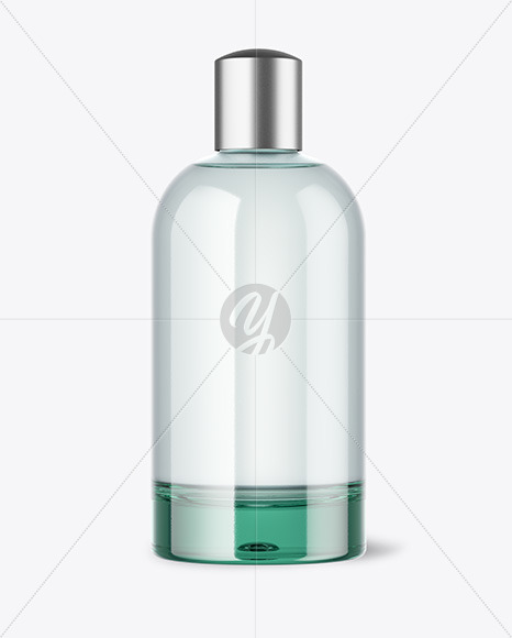 Blue Glass Bottle Mockup