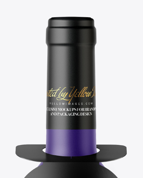 Matte Ceramic Wine Bottle Mockup