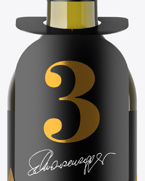 Green Glass White Wine Bottle Mockup Green Glass White Wine Bottle Mockup