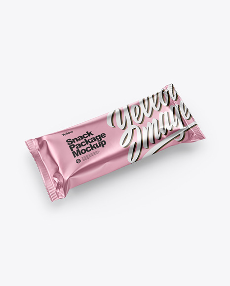 Matte Metallic Snack Bar Mockup