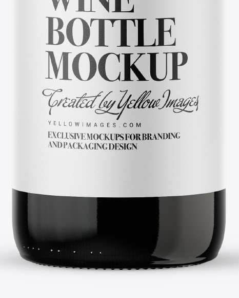Green Glass Red Wine Bottle Mockup Green Glass Red Wine Bottle Mockup