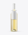 Clear Glass White Wine Bottle Mockup