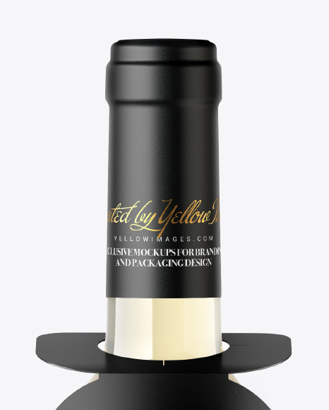 Clear Glass White Wine Bottle Mockup