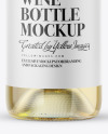 Clear Glass White Wine Bottle Mockup