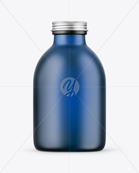 Frosted Blue Bottle Mockup