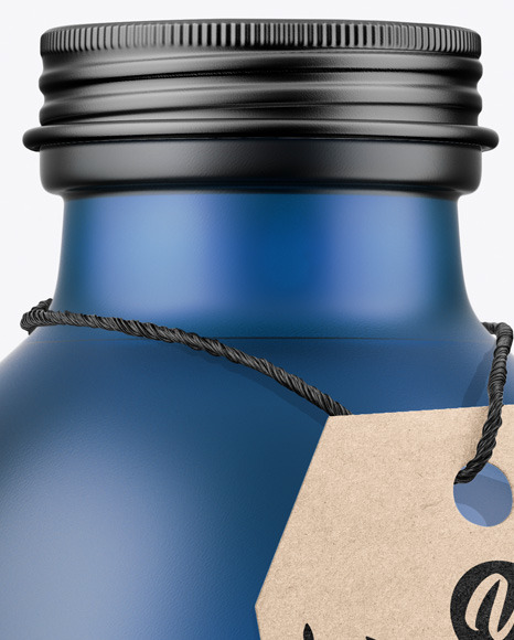 Frosted Blue Bottle Mockup